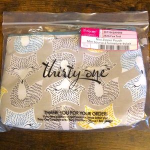 Mini zipper pouch fox trot NWT